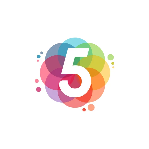 Soyut Logo Tasarımı Konsept Vektörü Renkli Numaralı Logo Tasarımları — Stok Vektör