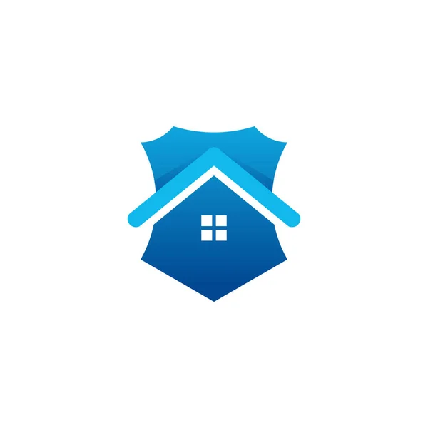 Projektowanie Logo House Shield Wektor Koncepcji Strona Główna Ochrony Szablon — Wektor stockowy