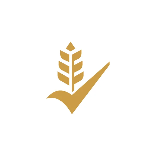 高級小麦のロゴのコンセプト 農業小麦のロゴテンプレートベクトルアイコン — ストックベクタ