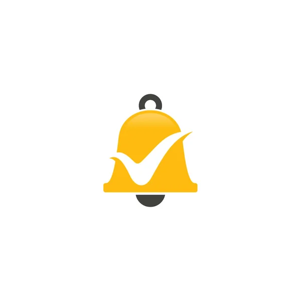 Alarm Check Logo Designs Concept Vector Notification Logo Designs — Stock Vector
