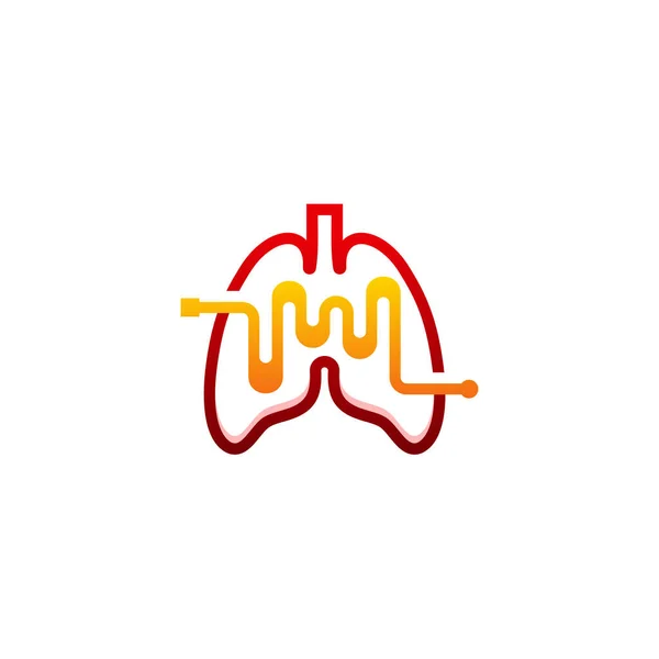 Lungs Health Logo Template Lung Care Swoosh Logo Design Vector — 图库矢量图片