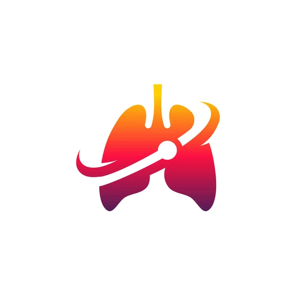 Lungen Planet Logo Entwirft Konzeptvektor Lungen Schild Logo Lungen Pflege — Stockvektor