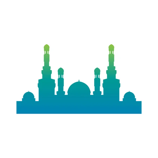 Plantilla Logotipo Icono Silueta Mezquita Vector Icono Mezquita Plantilla Diseño — Vector de stock