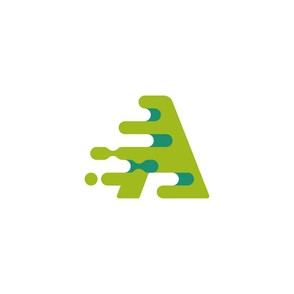 Fast Moving Initial Logo Vector Technology Business Digital Logo Template — Stockvector