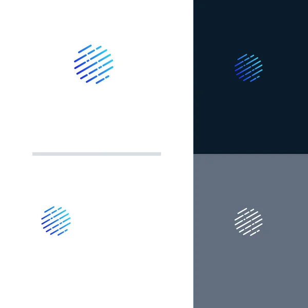 Global Tech Logo Designs Concept Vector Pixel Circle Logo Template — Stock Vector