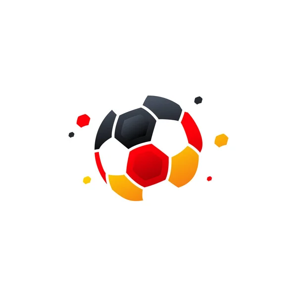 Zusammenfassung Kreis Fußball Logo Designs Vektor Fußball Logo Vorlage — Stockvektor