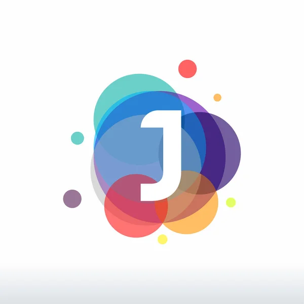 Abstract Initial 디자인 콘셉트 Colorful Letter 디자인 — 스톡 벡터