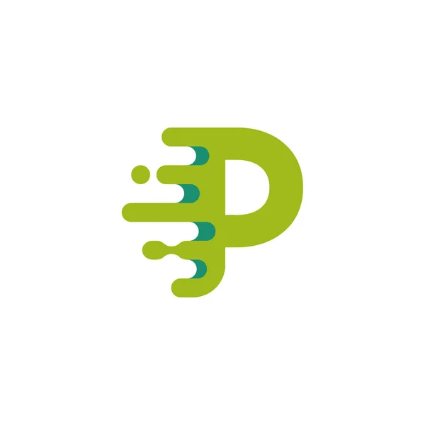 Fast Moving Eerste Logo Vector Technologie Business Digitaal Logo Template — Stockvector