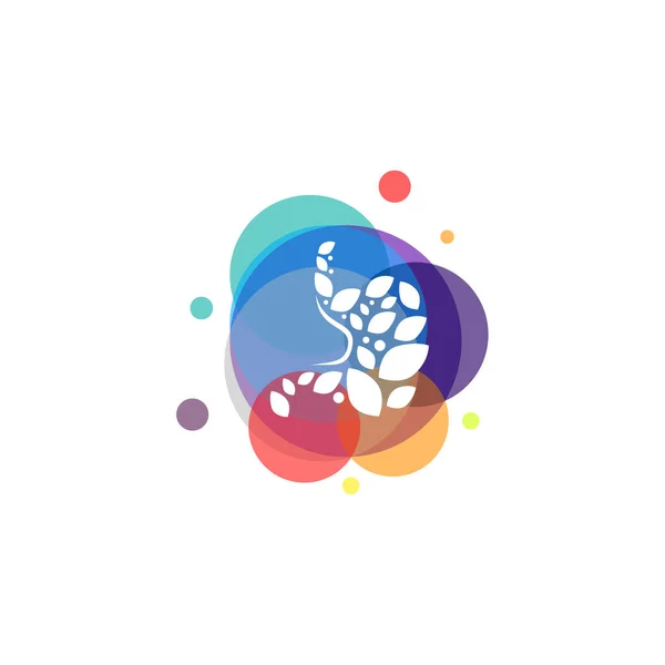 Renkli Nature Mide logo vektörü, Mide logosu şablon tasarımı, tasarım konsepti, logo, şablon elementi