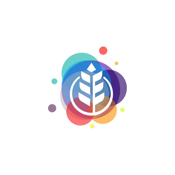 Πολύχρωμο Διάνυσμα Λογότυπου Σιταριού Grain Λογότυπο Σχεδιάζει Πρότυπο Έννοια Σχεδιασμού — Διανυσματικό Αρχείο