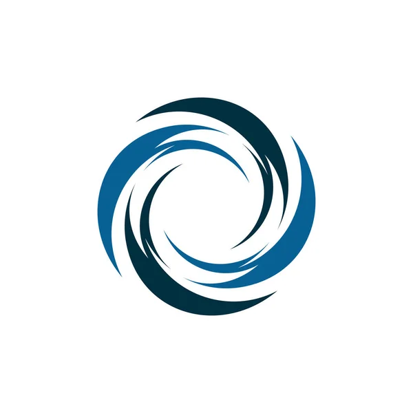 Symbol Logo Circle Blue Tornado Izolowany Abstrakcyjny Symbol Logo Huraganu — Wektor stockowy