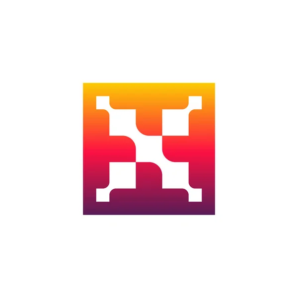 Tech Logo Tervez Koncepció Vektor Pixel Kezdeti Logo Tervez Sablont — Stock Vector