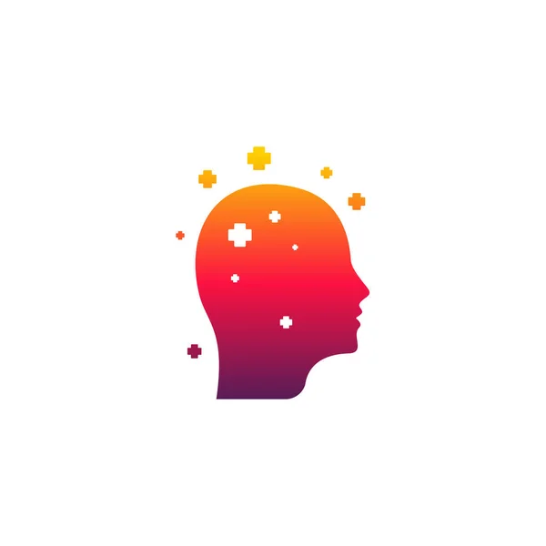 Plantilla Logotipo Head Medicine Head Heal Logo Designs Concept Vector — Vector de stock
