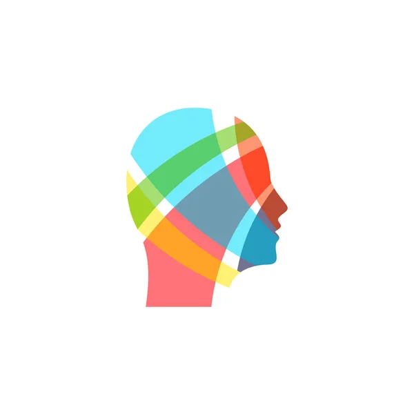 Логотип Head Tech Вектор Концепции Логотипа Pixel Head Векторная Иллюстрация — стоковый вектор