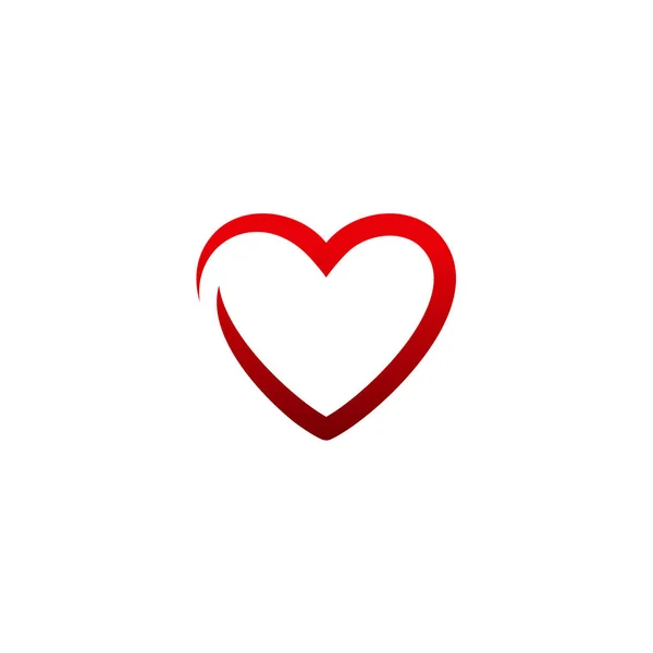 Modello Semplice Design Del Logo Heart Modello Design Del Logo — Vettoriale Stock