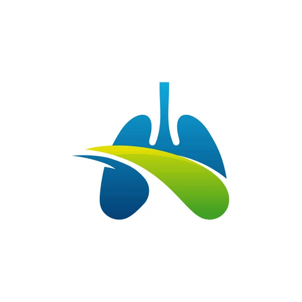 Plantilla Logotipo Lungs Health Diseño Del Logotipo Del Cuidado Pulmonar — Archivo Imágenes Vectoriales