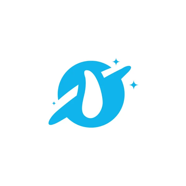 Lettre Initiale Swoosh Orbit Logo Designs Vector Logo Initial Pour — Image vectorielle
