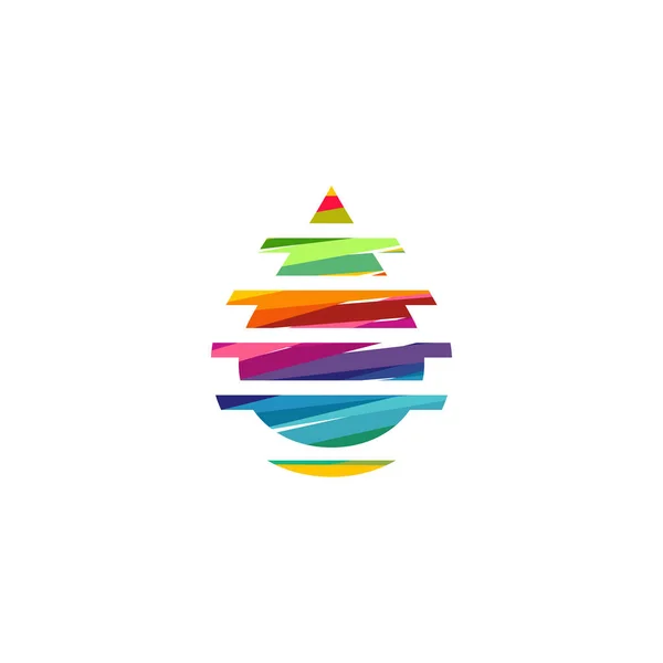 Abstrato Colorido Puro Vetor Logotipo Água Modelo Design Logotipo Gota — Vetor de Stock