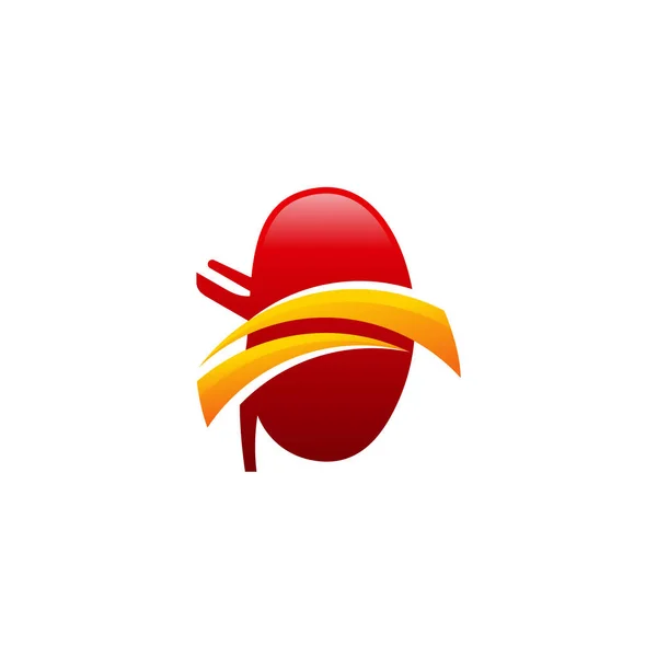Swoosh Modern Böbrek Logosu Sağlık Böbreği Logosu Vektör Dizayn Ediyor — Stok Vektör