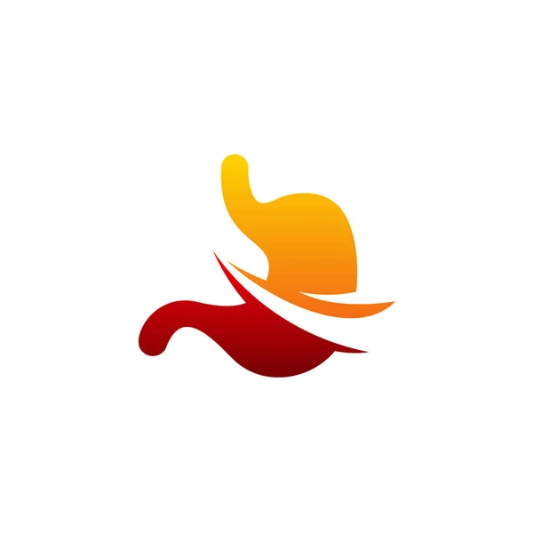 Modern Maag Logo Ontwerpt Vector Met Swoosh Health Maag Logo — Stockvector