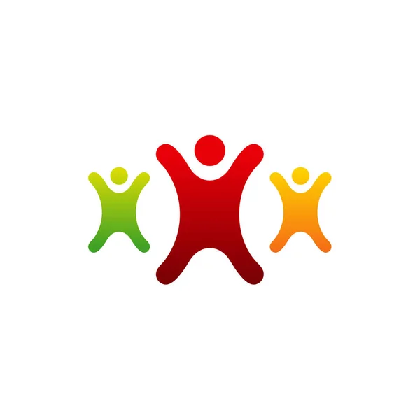 Children Logo Designs Template Group Crod Logo Template Logo Symbol — Stock Vector