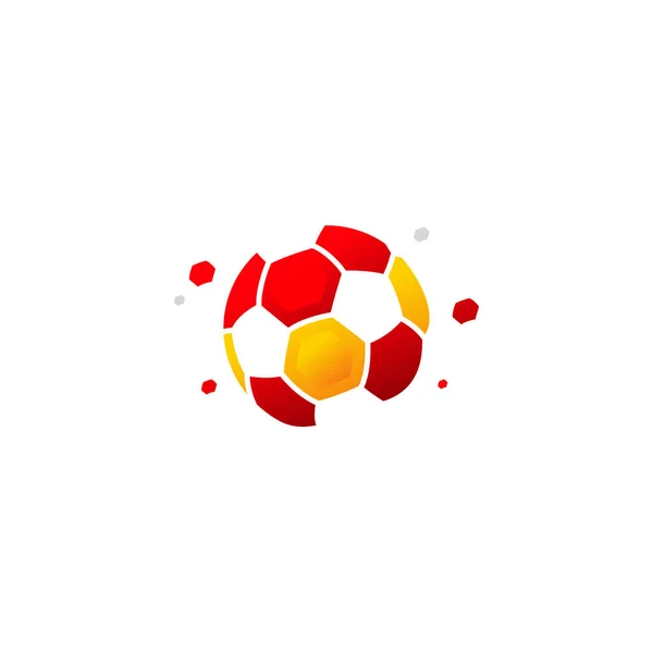 Vettore Del Logo Soccer Ball Modello Design Del Logo Simple — Vettoriale Stock
