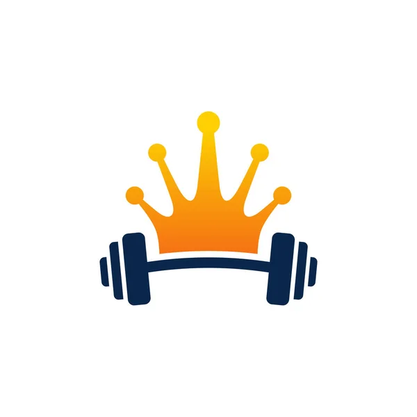 Fitness Logo Designs Vector King Gym Logo Vector Illustration — Stock Vector