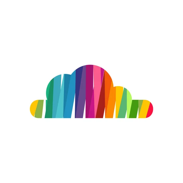 Abstrakcyjne Kolorowe Logo Chmury Wektor Koncepcji — Wektor stockowy