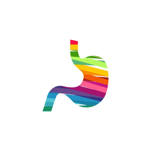Maag Logo Ontwerpen Kleurrijke Maag Logo Ontwerpen Concept Vector — Stockvector