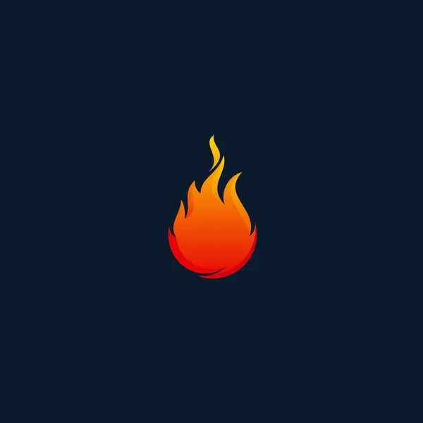 Design Moderne Logo Flamme Feu Modèle Emblématique Logo Feu Icône — Image vectorielle