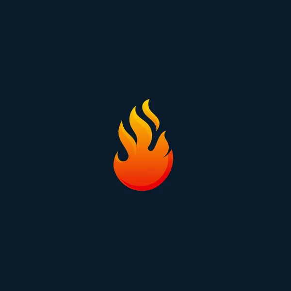 Modern Fire Flame Logo Tasarımları Iconic Fire Logo Şablonu Logo — Stok Vektör