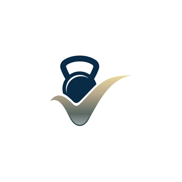 Fitness Denetimi Logo Tasarım Vektörü Jimnastik Logo Şablonu Logo Simgesi — Stok Vektör
