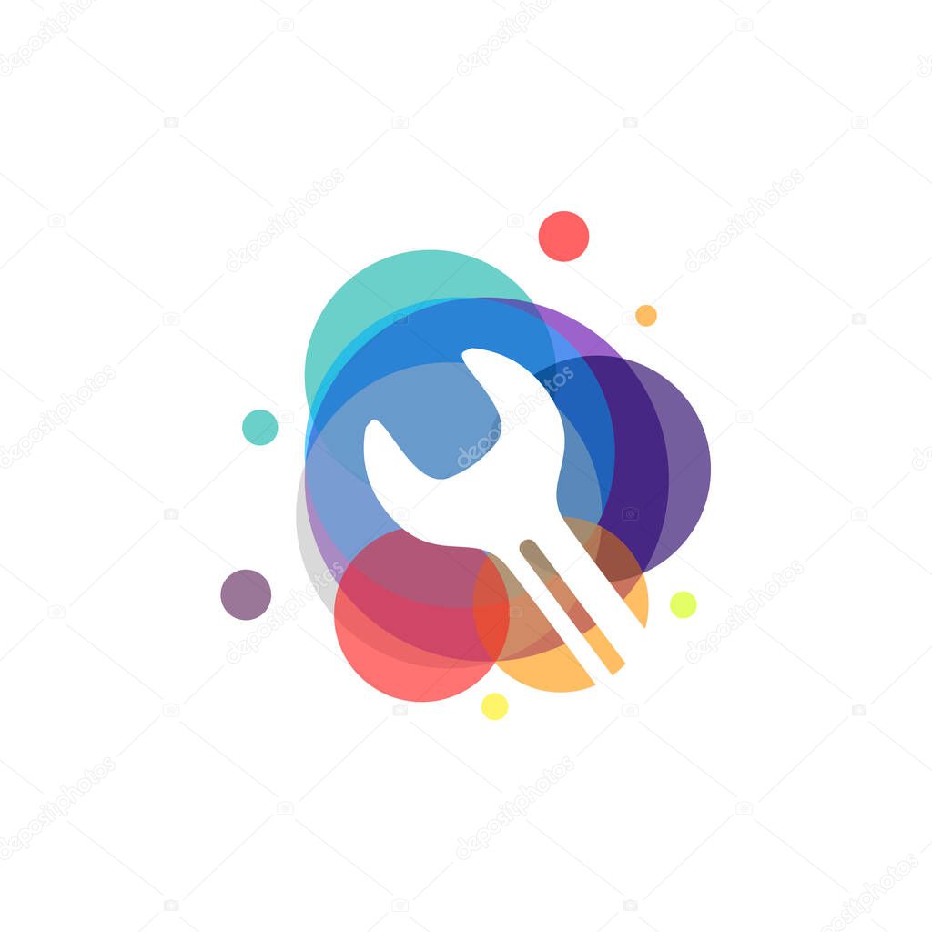 Colorful Wrench logo vector, Service logo designs template, design concept, logo, logotype element for template