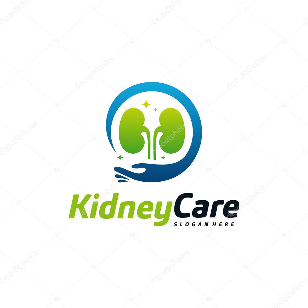 Kidney Care logo designs concept vector, Health Kidney logo template