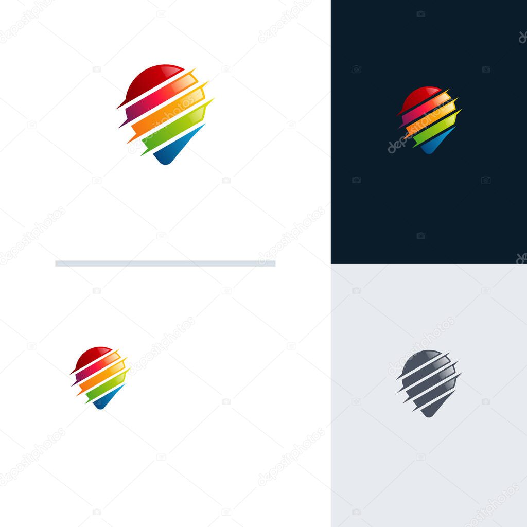 Creative Point logo designs concept, Colorful Place logo symbol