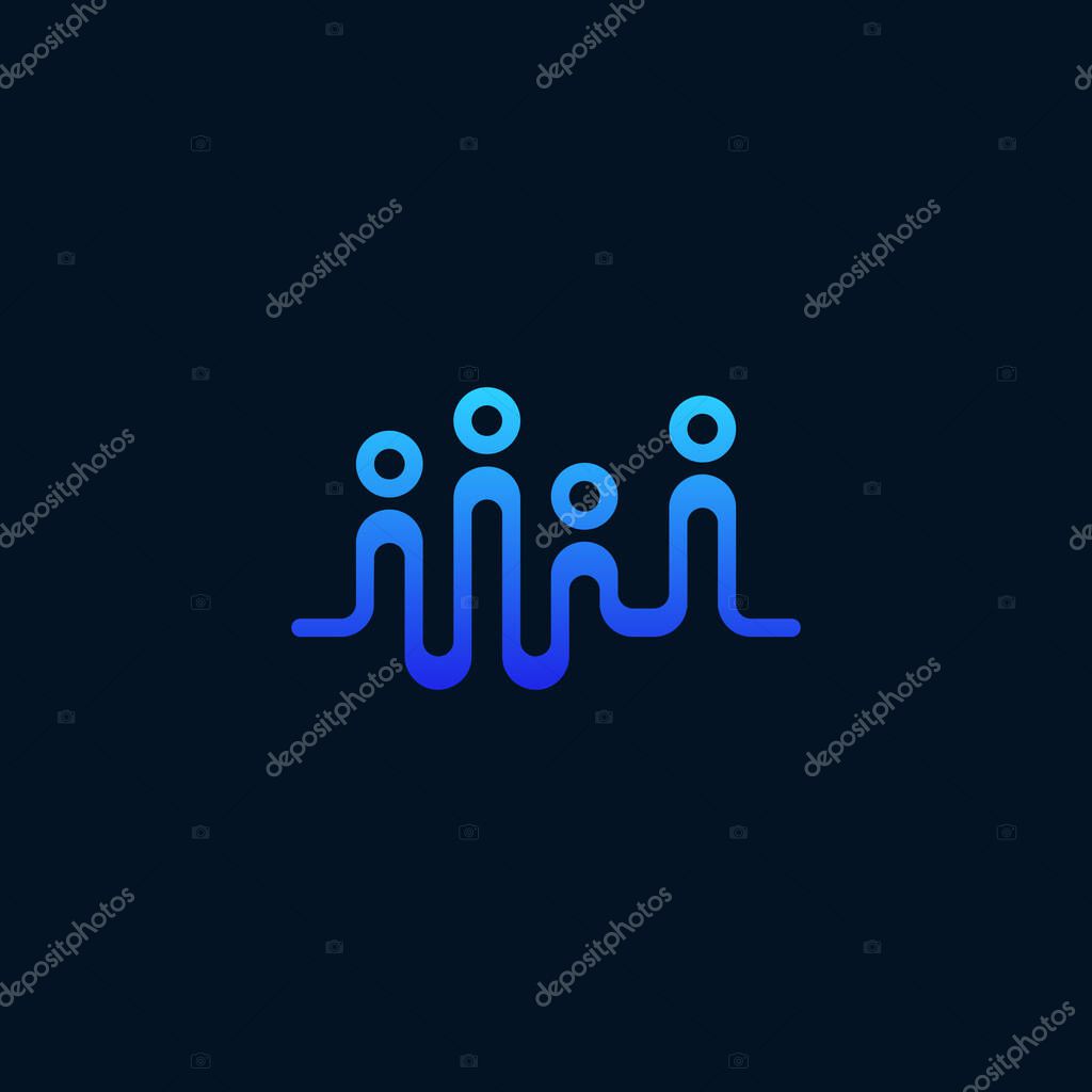 Community logo template designs vector illustration, People Beat logo