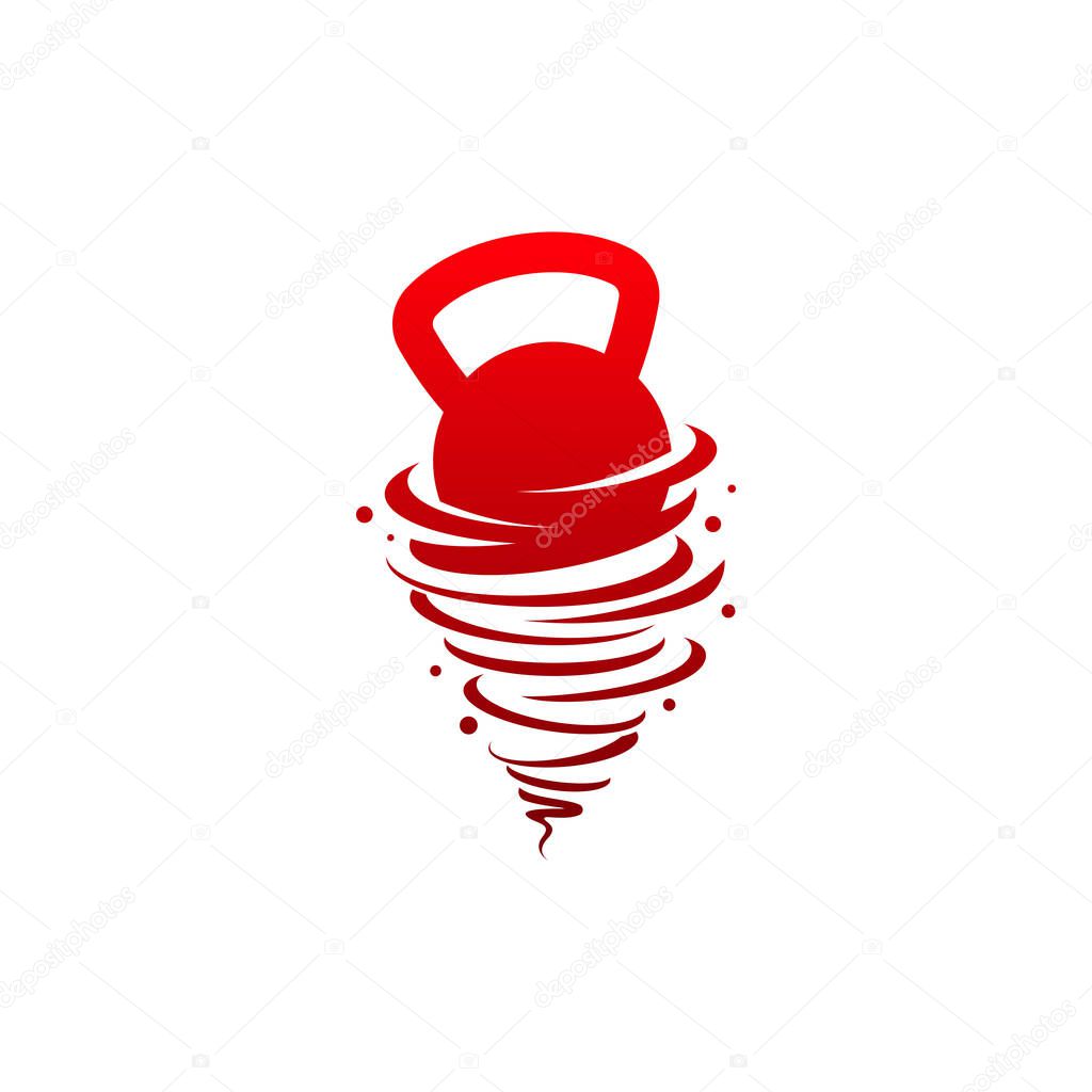 Gymnastic logo designs, Tornado Gym logo template concept vector