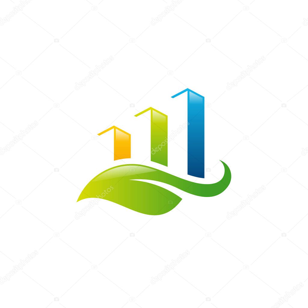 Nature Stats logo designs vector, Fresh Finance logo template