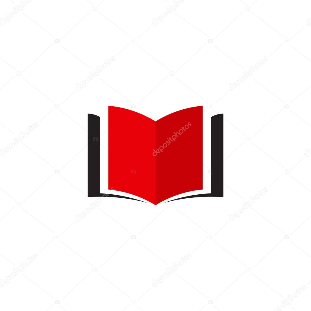 Education logo designs vector, Simple Book logo template, Logo symbol icon