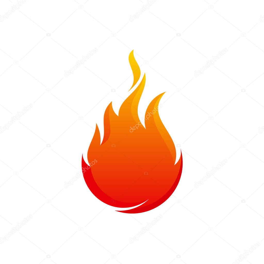 Modern Fire Flame logo designs, Iconic Fire logo template, Logo symbol icon