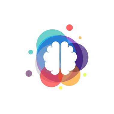 Renkli Beyin Fırtınası vektörü, yağmur tasarım şablonu, tasarım konsepti, şablon için tip elemanı