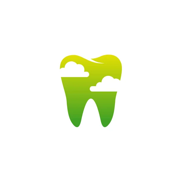 Modelo Logotipo Nuvem Dental Ilustração Vetor Logotipo Aparelho Dentário Saudável —  Vetores de Stock