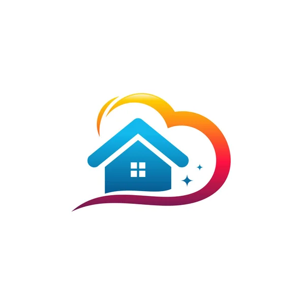 House Care Logo Ontwerpt Concept Vector Home Liefde Logo Template — Stockvector