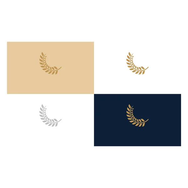 Luxury Grain Σιταριού Έννοια Λογότυπο Agriculture Σιταριού Λογότυπο Πρότυπο Διάνυσμα — Διανυσματικό Αρχείο