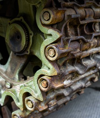 Rayların parçası yakın plan, ön plana odaklan