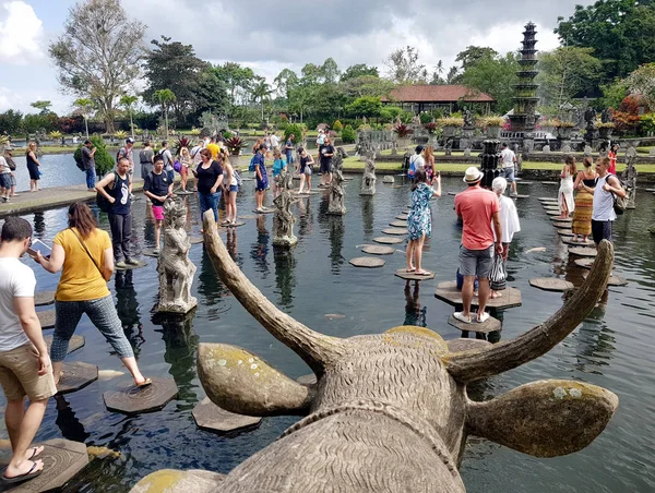 Tirta Ganga Bali Endonezya Ağustos 2018 Tirta Ganga Birçok Turist — Stok fotoğraf