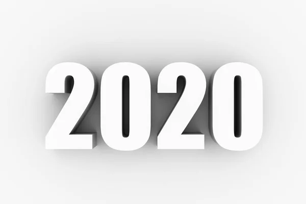 Text New Year 2020 White — Stock Photo, Image