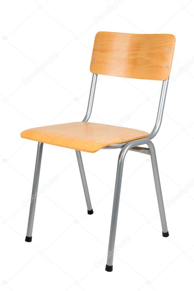 School chair isolated on white