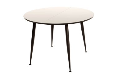 Beyaz üzerine izole tablo yan görünümü