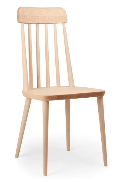 Side View Wooden Chair White Background — Stock Photo, Image